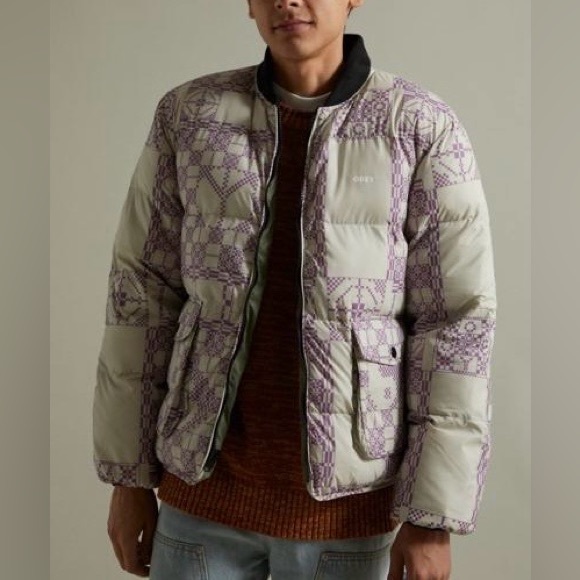 Urban Outfitters Other - Urban Outfitters OBEY Signs Reversible Puffer Jacket Size M